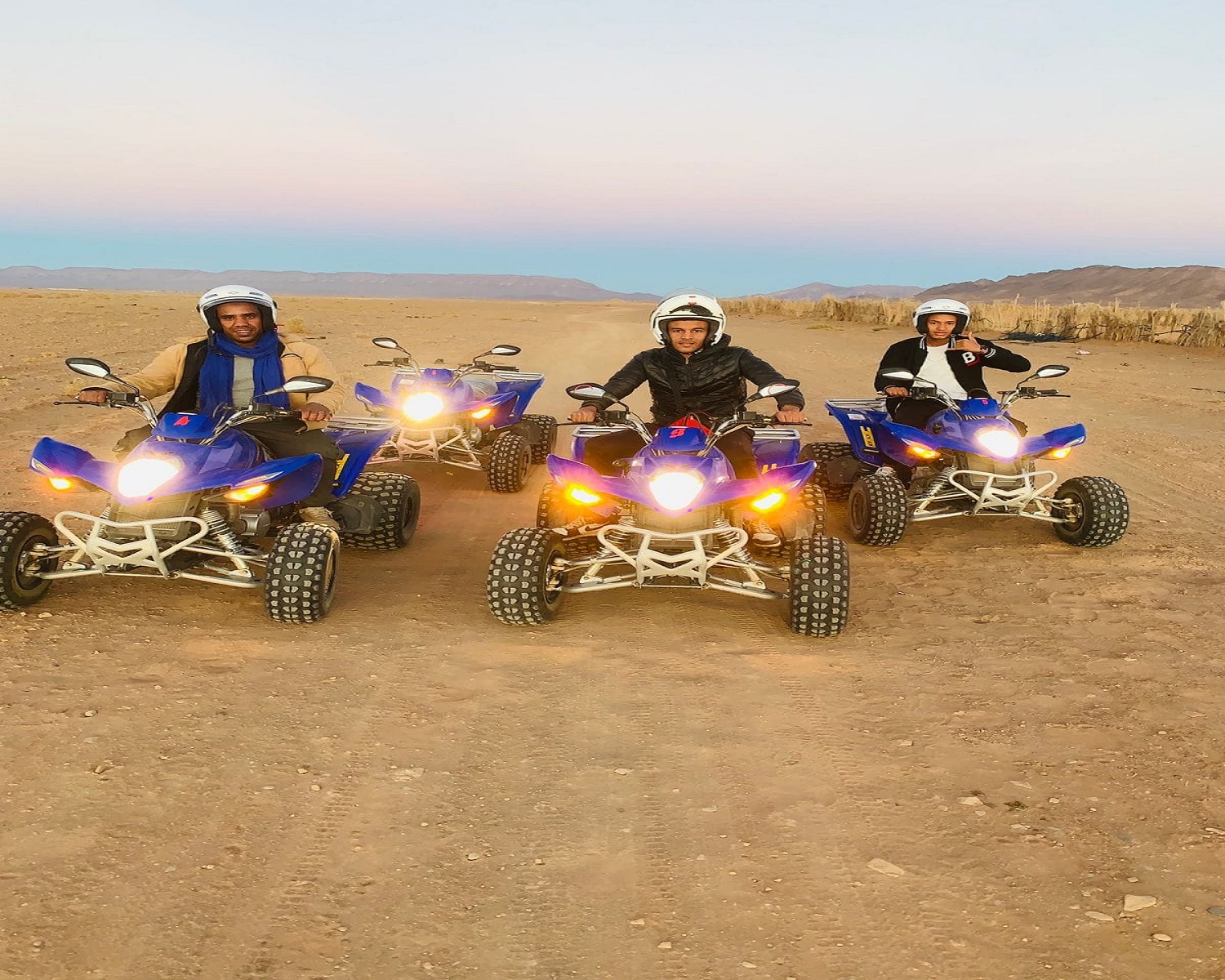 Nuit dans le désert depart en quad